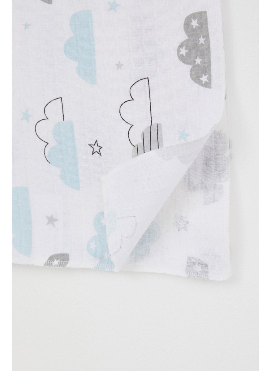 Newborn Baby Muslin Blanket Sky Themed Cloud Pattern Standard, White - pzsku/Z58B09A71ADA2341F84CBZ/45/_/1734344193/9604b8f1-c893-48b2-9031-7987c783dc98