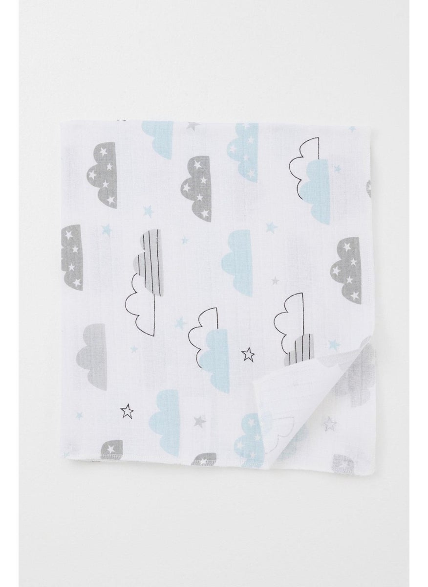 Newborn Baby Muslin Blanket Sky Themed Cloud Pattern Standard, White - pzsku/Z58B09A71ADA2341F84CBZ/45/_/1734344235/8f4de06f-0117-40e8-9caf-0eca208e4a85