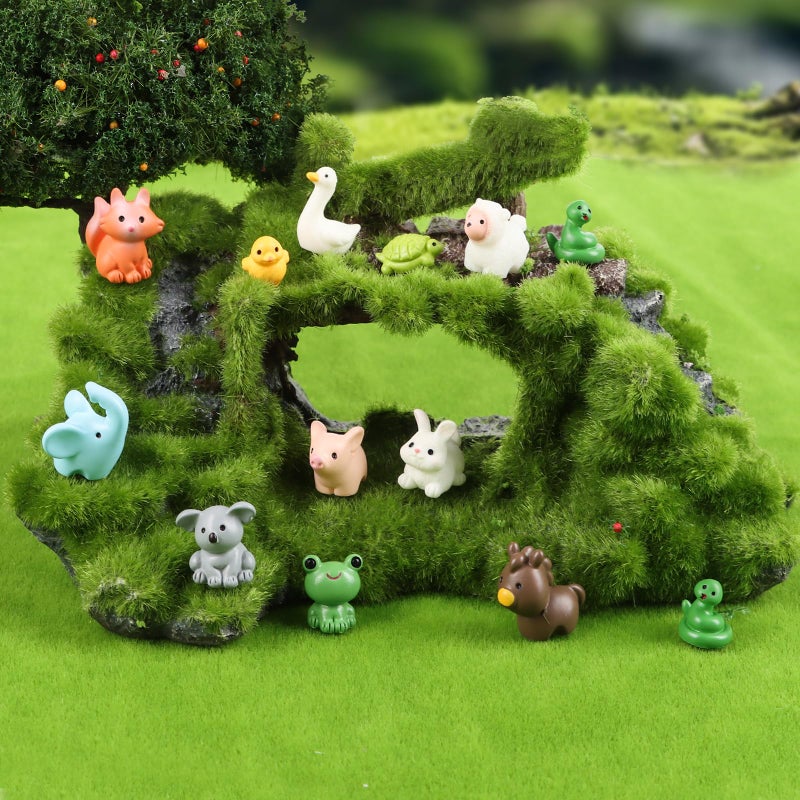 LOKIPA 30PCS Mini Resin Animals Figures, Tiny Resin Animal Miniature Garden Decor Micro Landscape Fairy Dollhouse Ornament for Fairy Garden, Dollhouse, Plant Pots, Bonsai Craft Decor - Image 3