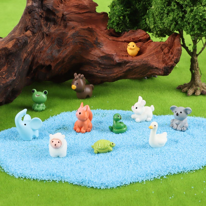 LOKIPA 30PCS Mini Resin Animals Figures, Tiny Resin Animal Miniature Garden Decor Micro Landscape Fairy Dollhouse Ornament for Fairy Garden, Dollhouse, Plant Pots, Bonsai Craft Decor - Image 4