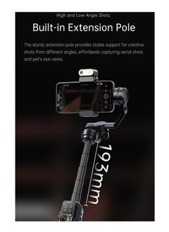 هوهم Hohem M7 - Handheld Mobile Gimbal with AI Trackers, Fill Light, Extension Pole and Detachable Touch Screen Remote  - Image 5