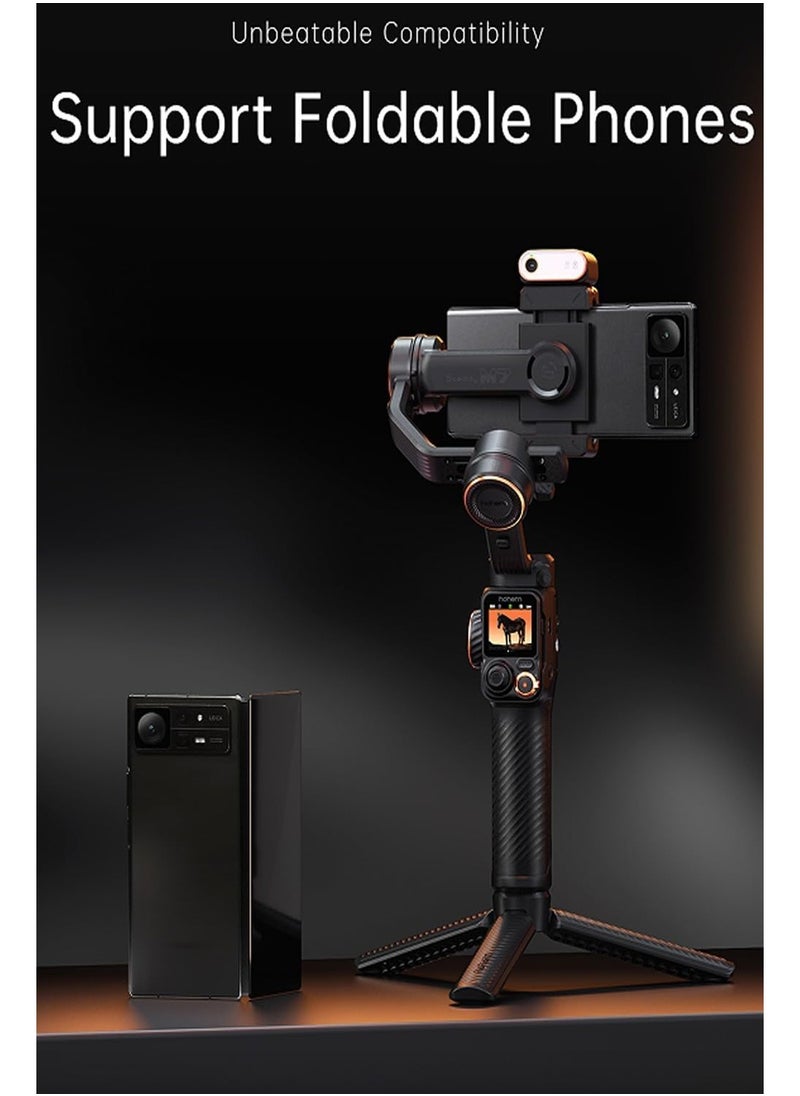هوهم - Hohem M7 - Handheld Mobile Gimbal with AI Trackers, Fill Light, Extension Pole and Detachable Touch Screen Remote - Image 1