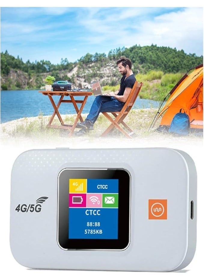 Generic Mobile WiFi Hotspot, Portable Router with SIM Card Slot, Mini Smart Pocket Router with Built-in 3000mah Li-Ion Battery, 10 Connectivity DevicesPortable Travel WiFi Router (White)  - Image 4