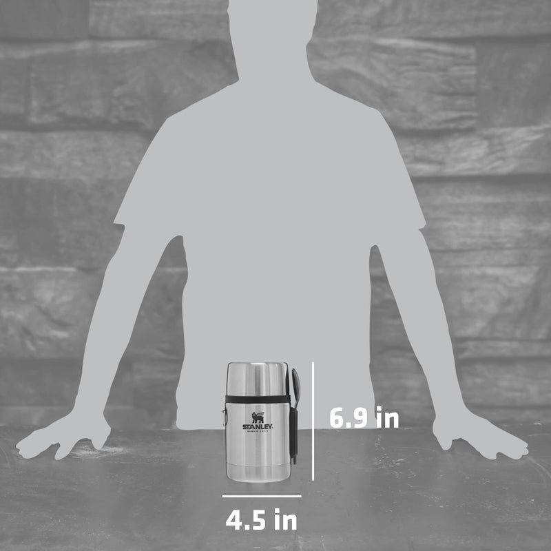 Stanley Classic Legendary Vacuum Insulated Food Jar 18 oz – Stainless Steel, Naturally BPA-free Container – Keeps Food/Liquid Hot or Cold for 12 Hours – Leak Resistant, Easy Clean - Image 4