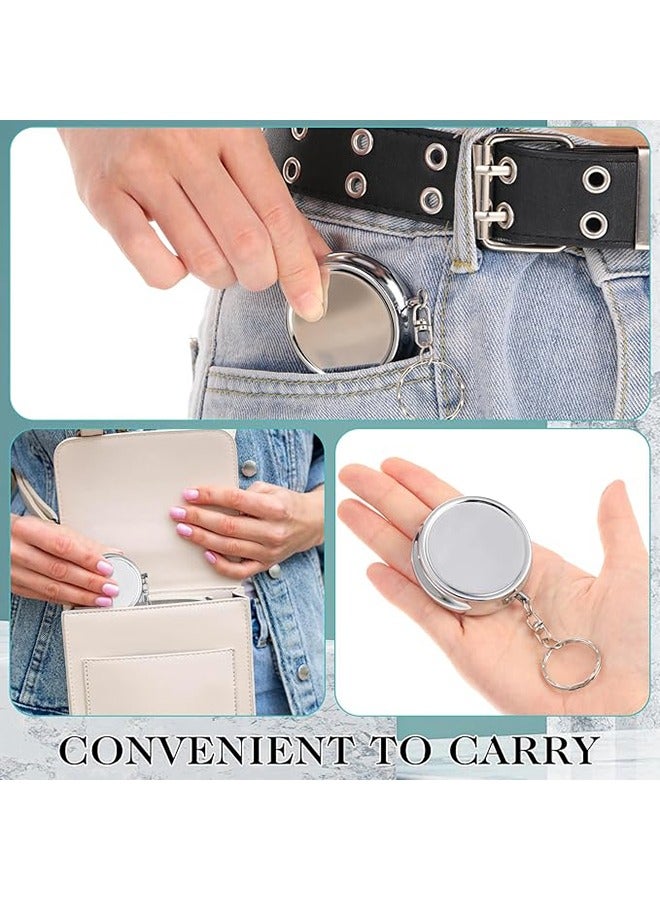 2 Pcs Pill Travel Case, 3 Compartment Pill Organizer, Small Pill Case Keychain Metal Pill Case for Purse, Portable Multi-Functional Metal Medicine Pill Organizer Box for Vitamins Fish Oil Supplements - Image 5