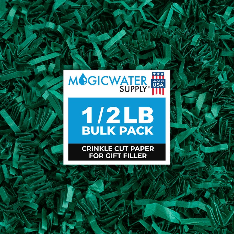 MagicWater Crinkle Cut Paper for Gift Baskets 12 LB Forest Green Perfect for Shredded Paper Filler Basket Filler Gift Boxes Bridesmaid Gifts Christmas Stuffers Ideal for All Occasions