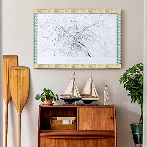 Outus 78.8 ft Travel The Map Bulletin Board Border Globes Classroom Straight Borders Decorations for Home Office Chalkboard Adventure Awaits Sign Wall Decals Restroom Decoration - Image 5