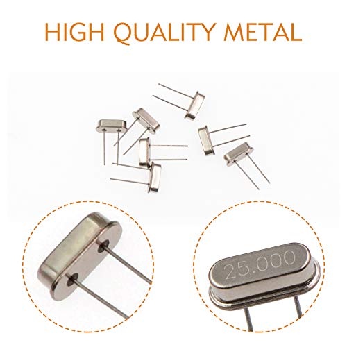 VAPKER 100 Pcs 10 value DIP Quartz Crystal Oscillator 4M,6M,8M,10M,12M,16M,20M,22.1184M,24M,25M Crystal Resonators Oscillator Assortment Kit - Image 3