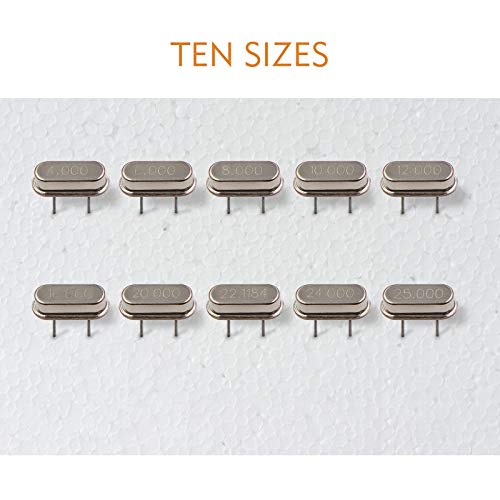VAPKER 100 Pcs 10 value DIP Quartz Crystal Oscillator 4M,6M,8M,10M,12M,16M,20M,22.1184M,24M,25M Crystal Resonators Oscillator Assortment Kit - Image 5