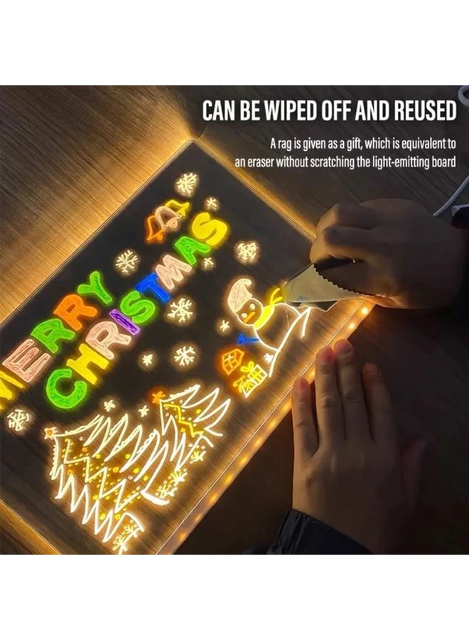 LED Luminous Acrylic Board J 95 Bracket USB Powered Erasable Drawing Whiteboard for Home Office Classroom - Image 3