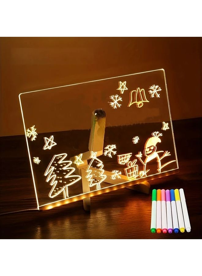 LED Luminous Acrylic Board J 95 Bracket USB Powered Erasable Drawing Whiteboard for Home Office Classroom - Image 1