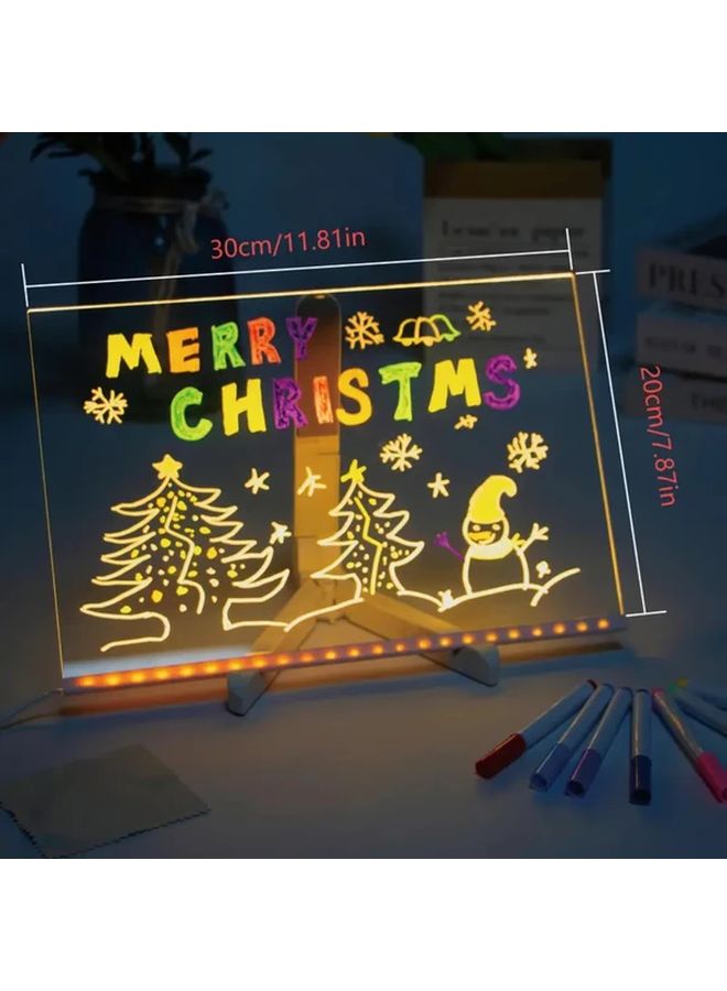 LED Luminous Acrylic Board J 95 Bracket USB Powered Erasable Drawing Whiteboard for Home Office Classroom - Image 2