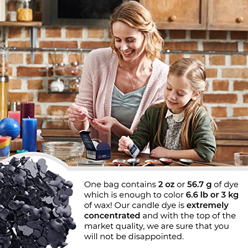Candle Shop Black Candle Dye 2oz for Soy Candle Making – Highly Concentrated Candle Wax Dyes – Candle Shop Premium Color Dye Chips for Soy Wax, Beeswax, Paraffin - Image 4