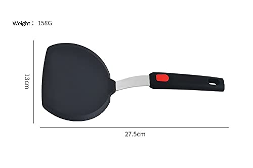 P-Plus International Pancake Spatula Silicone Turner for Nonstick Cookware. Flexible Extra Wide Spatula for Pancake, Egg and Omelette. Large Pancake Flipper. Heat Resistant for Kitchen ((O) Pack of 1) - Image 2