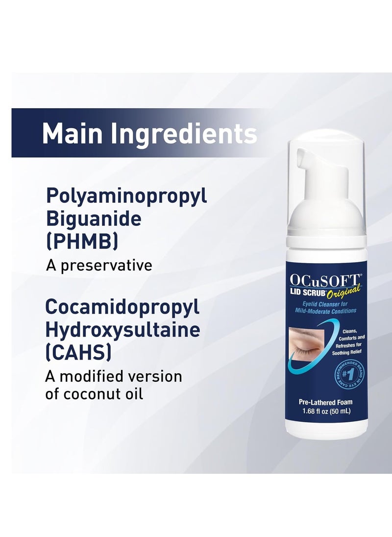 منظف الجفون الرغوي الأصلي من OCuSOFT - رغوة فورية خفيفة لإزالة الزيوت والغبار وحبوب اللقاح والمكياج - 1.68 أونصة سائلة - pzsku/Z58B1009D2FB29C997411Z/45/_/1716189879/ea4fec22-8c0a-4ac6-95a6-aea833798769
