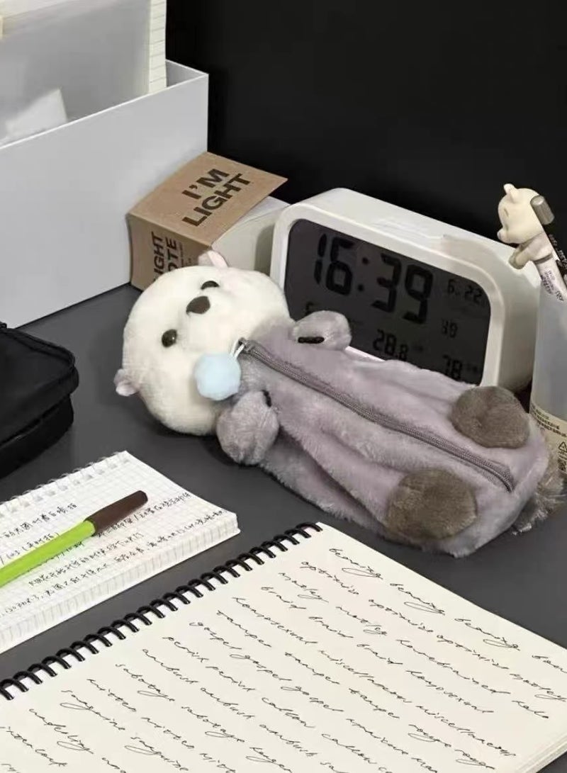 general Creative Plush Toy Pencil Case: High-Quality, Soft, and Cute Stress-Relief Plush Doll Stationery Storage Bag - Image 2