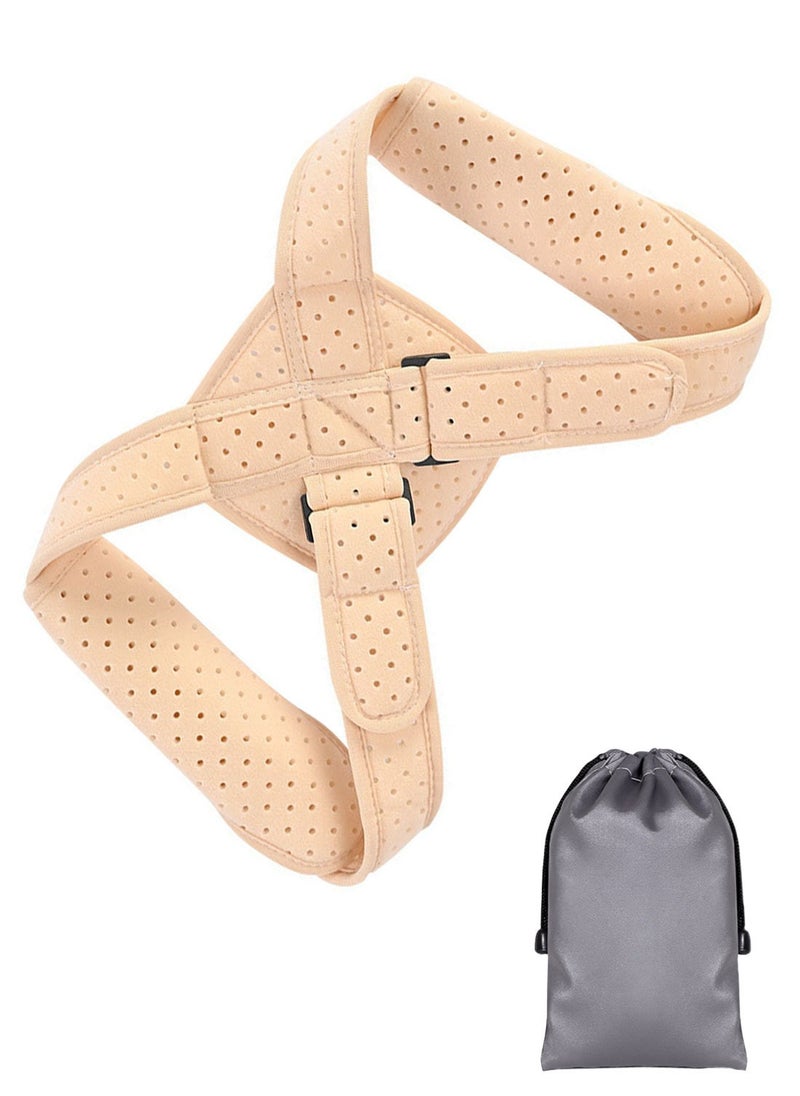 Syarme Clavicle Support Brace, Posture Corrector, Back Brace Belt and Shoulder Support Strap, for Women and Men, Shoulder Straightener, Kyphosis Relief, Sling for Injuries and Fractures M  - Image 1