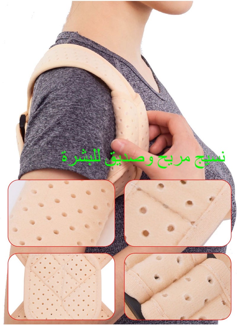 Syarme Clavicle Support Brace, Posture Corrector, Back Brace Belt and Shoulder Support Strap, for Women and Men, Shoulder Straightener, Kyphosis Relief, Sling for Injuries and Fractures M  - Image 5