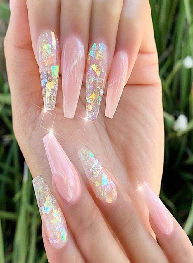 Vezocim Iridescent Nail Art Glitter Sequins, Holographic 3D Ultra Thin Nail Art Glitter Flakes Designs, Heart Butterfly Round Star Acrylic Nails Supplies for Women Girls Manicure Decorations, DIY Nail Crafts - Image 2