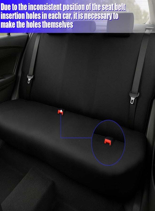 BESULEN Car Back Seat Cover, Dustproof Elastic Cloth Vehicle Rear Seat Bench Protector for Pets Kids, Waterproof Stretch Automobile Interior Accessories, Universal for Sedan Truck SUV (Black) - Image 3