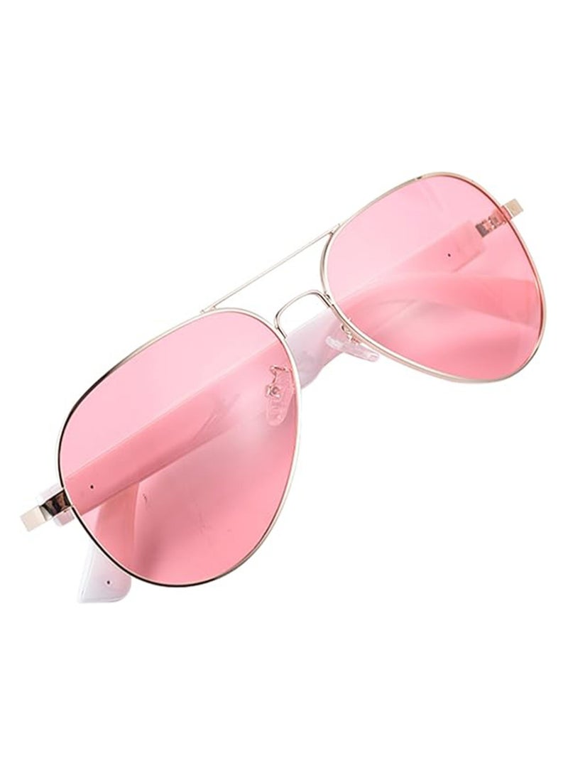 نظارات بلوتوث ذكية MZ01 للاستماع إلى الموسيقى والتحدث، نظارات شمسية، حماية من الأشعة فوق البنفسجية، شحن سريع، عدسات مستقطبة للقيادة (لون القرنفل) - Image 1