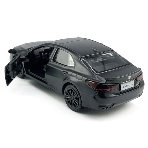 Metanyl Camry XSE 2022 Model Car 1/36 Scale Diecast Toy Cars Metal Alloy Children’s Die-cast Vehicles, Pull Back Doors Open, Black Rim, Collection for Men, Kids Toys for Boys Gifts, matt Black - Image 4