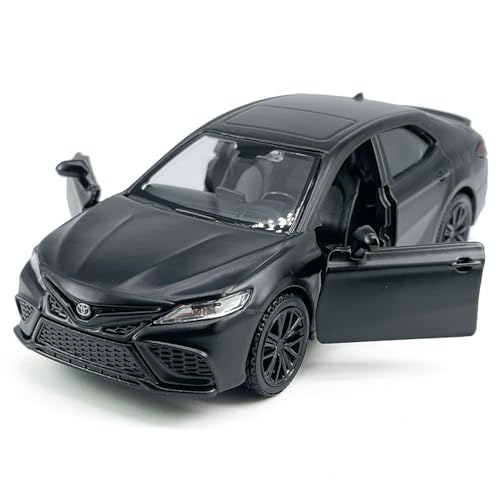 Metanyl Camry XSE 2022 Model Car 1/36 Scale Diecast Toy Cars Metal Alloy Children’s Die-cast Vehicles, Pull Back Doors Open, Black Rim, Collection for Men, Kids Toys for Boys Gifts, matt Black - Image 3