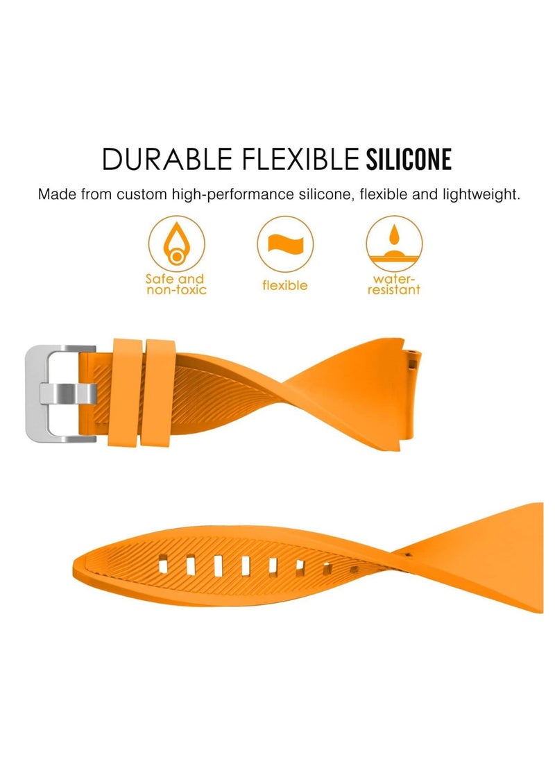 Silicone Replacement Sports  Strap Band For Samsung  S3 Classic Orange Colour - Image 3