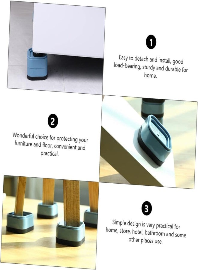 Sugalsu Bed Riser, Furniture risers, Stackable Table Risers, Heavy Duty Adjustable Bed Table Leg Extender, Furniture Lifts Support for Beds, Desks, Sofa, Tables and Chairs Riser (Pack of 4) - Image 3