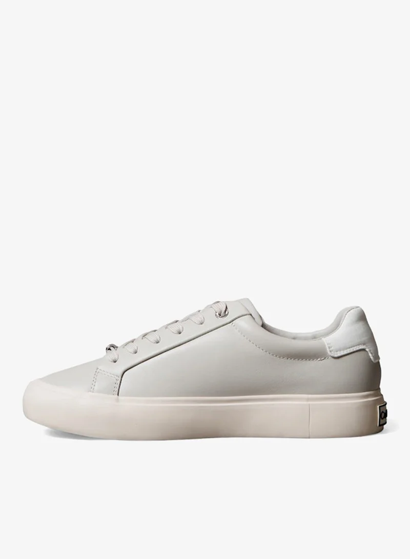 CALVIN KLEIN Smooth Leather Embossed Logo Trainers