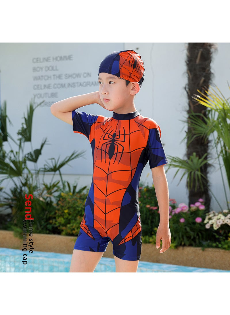 Generic - Kids Spiderman Full-body Swimsuit Long Sleeve Quick Dry Spider-Man - Image 1