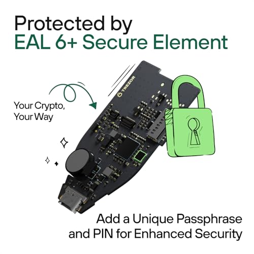 Trezor Safe 5 - Crypto Hardware Wallet with Secure Element & Passphrase, Color Touchscreen and Haptic Feedback, Protect your Bitcoin and Digital Assets (Black Graphite) - Image 4