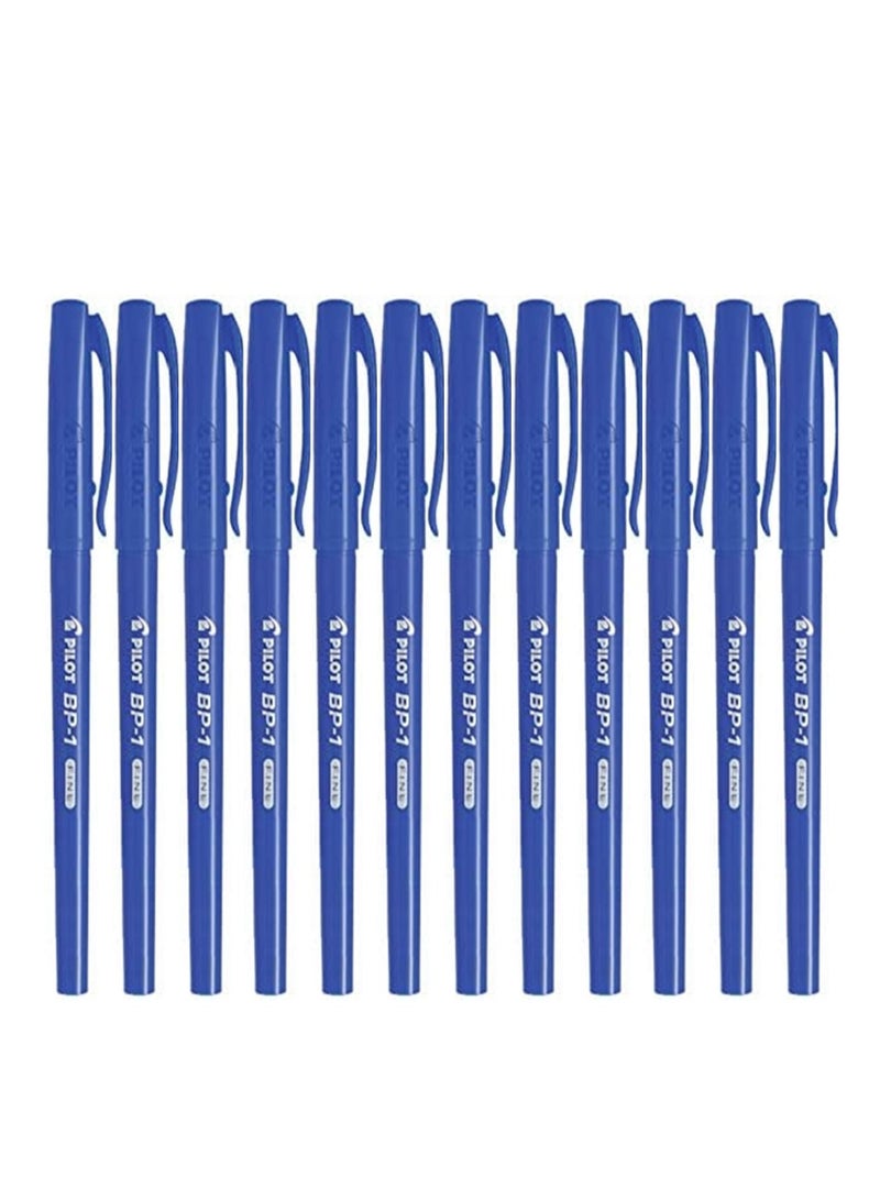 PILOT قلم حبر جاف برأس رفيع مكون من 12 قطعة، حبر أزرق - Image 1