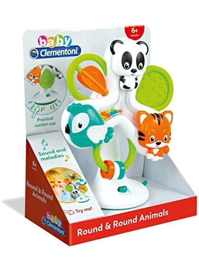 كلمينتوني عجلة دوارة للحيوانات مع موسيقى لعمر 6 أشهر فما فوق - Image 3