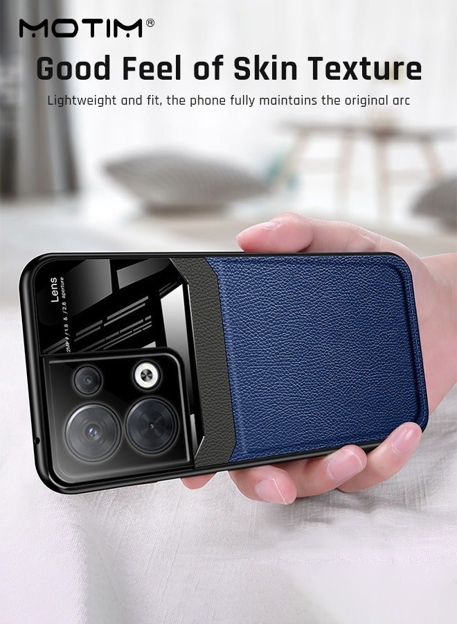 Motim OPPO Reno8 Cases Cover, Vegan PU Leather Protective Case, Soft Touch Phone Case, Bumper Shockproof, Full-Body Protective and Anti Fall Case for OPPO Reno8 - Image 5