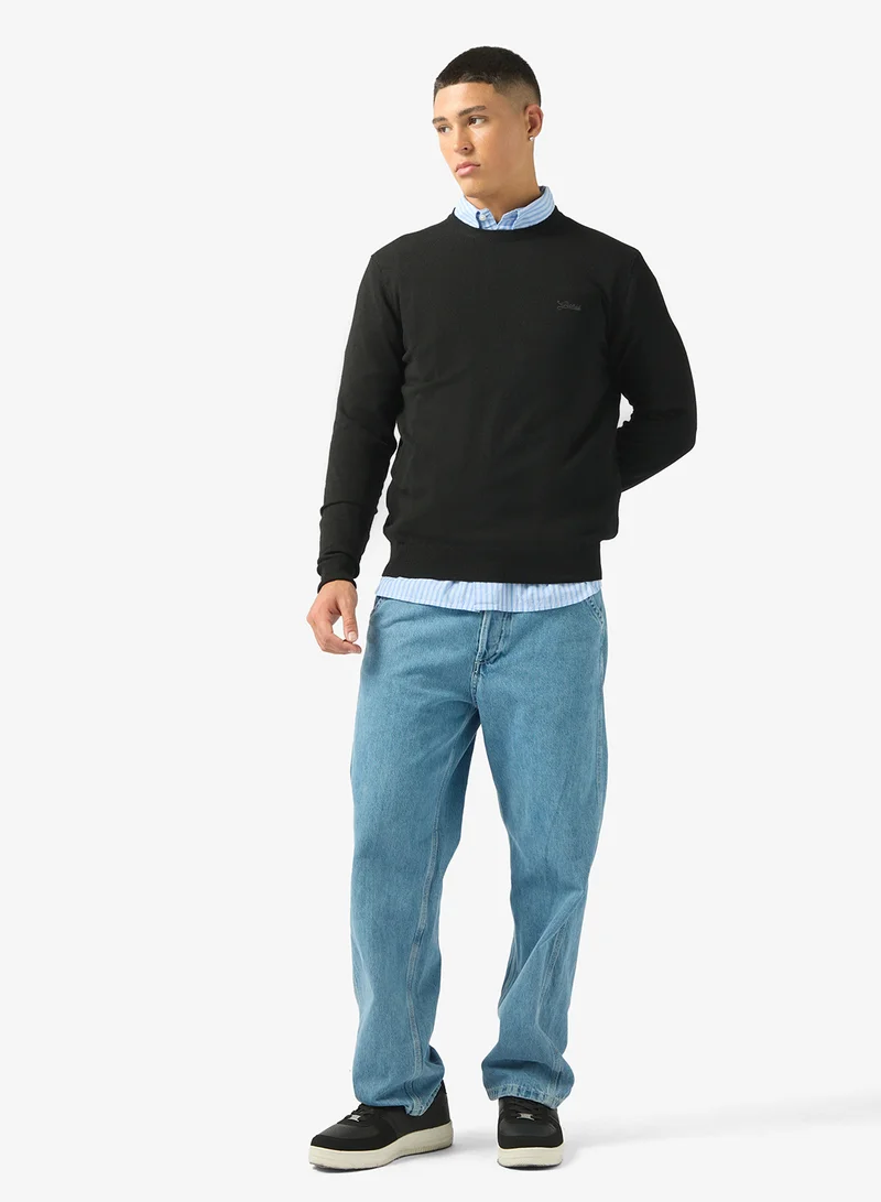 جس كنزة دانيال بياقة دائرية