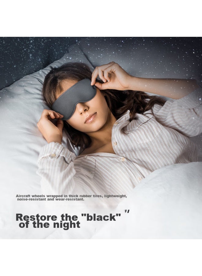 Pack All Eye Mask For Sleep, Travel, Airplane, Train, Light-blocking, Breathable, Adjustable, Business Trip, Travel, Sleeping Mask, Gray - Image 3