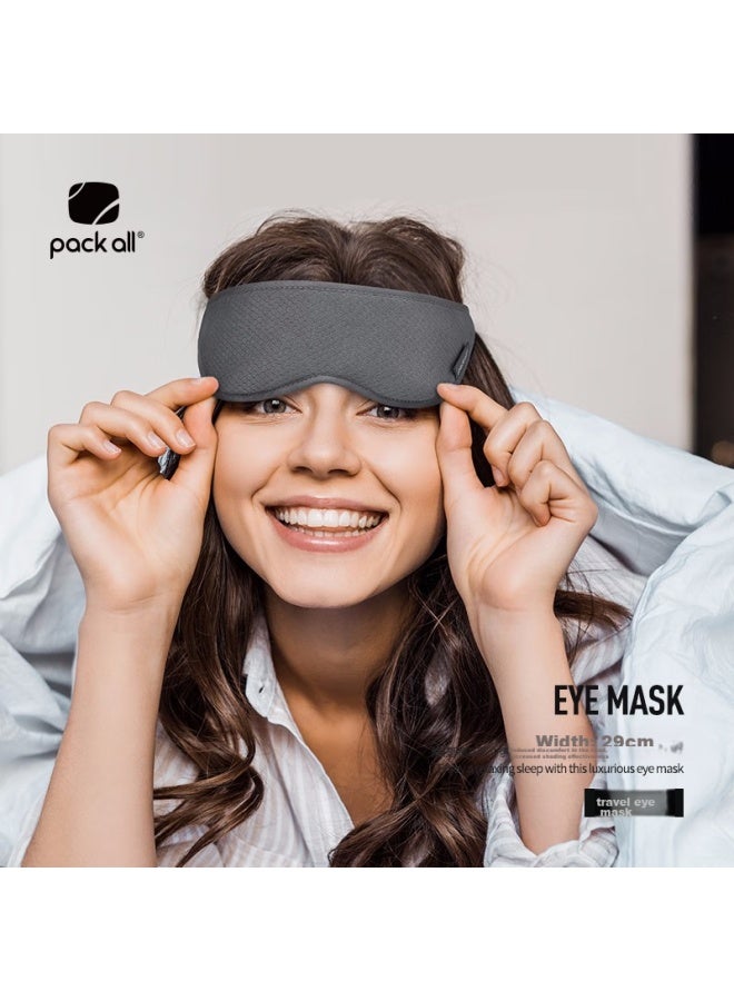 Pack All Eye Mask For Sleep, Travel, Airplane, Train, Light-blocking, Breathable, Adjustable, Business Trip, Travel, Sleeping Mask, Gray - Image 1