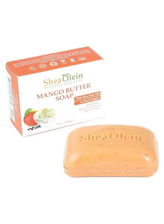 Shea Olein - Sheaolein Mango Butter Soap W/Rice Bran Oil & Rosemary Extract By Shea Olien 5 Oz Bar (1 Bar) - Image 1