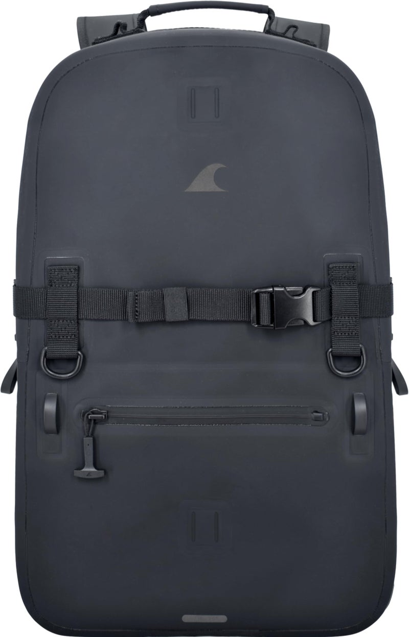 Breakwater Supply™ Fogland Waterproof Submersible Backpack with Laptop Sleeve & Airtight Zippers for Outdoors, Travel, Boating, Kayaking, Surfing, Floating Dry Bag, Unisex, TPU (Stealth Black, 25L) - Image 1