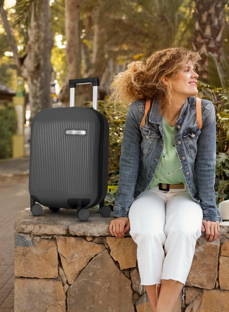 بارا جون حقيبة سفر دائرية من البولي كربونات مقاس كابينة قطعة واحدة - رمادي ألفا - Image 5