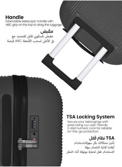 PARAJOHN Round Case Polycarbonate Cabin Luggage 1Pcs - Alpha Grey  - Image 4