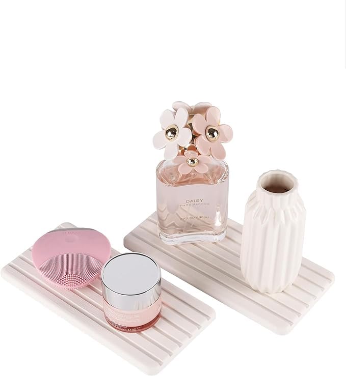 YEPZY ENTERPRISE YEPZY WaterAbsorbent Diatomite Coasters Diatomaceous Earth Soap Holder soap Dish Water Stone Used for Hand soap Cups Drinks Bottles Plants and Cosmetic Bottles Large 1MULTICOLUR - Image 1