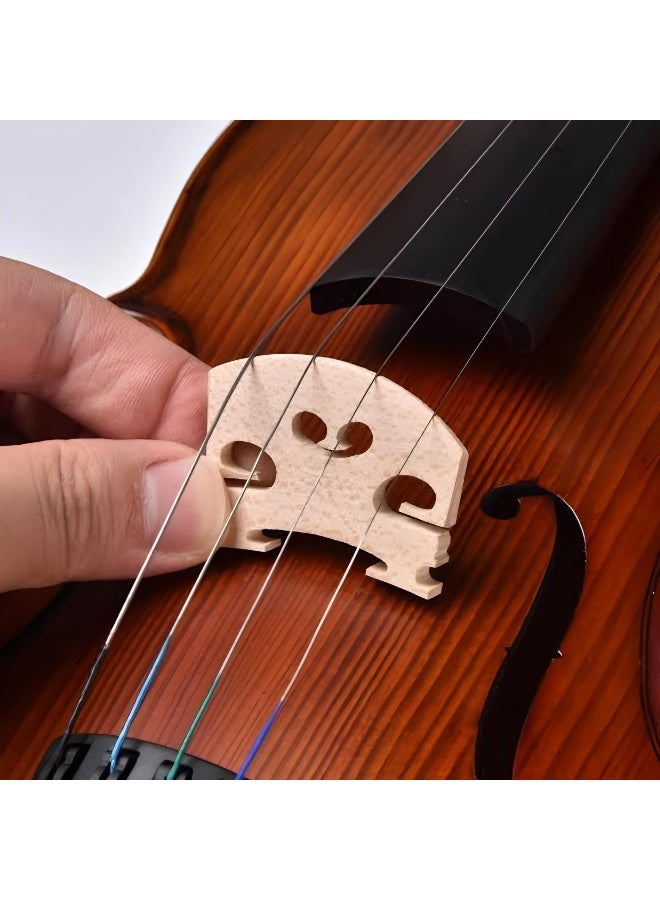 Wooden Violin Bridge Fiddle Violin Saddle Accessory Spare Part Replacement for Full Size 4/4 Violin - 1 Piece - Image 1