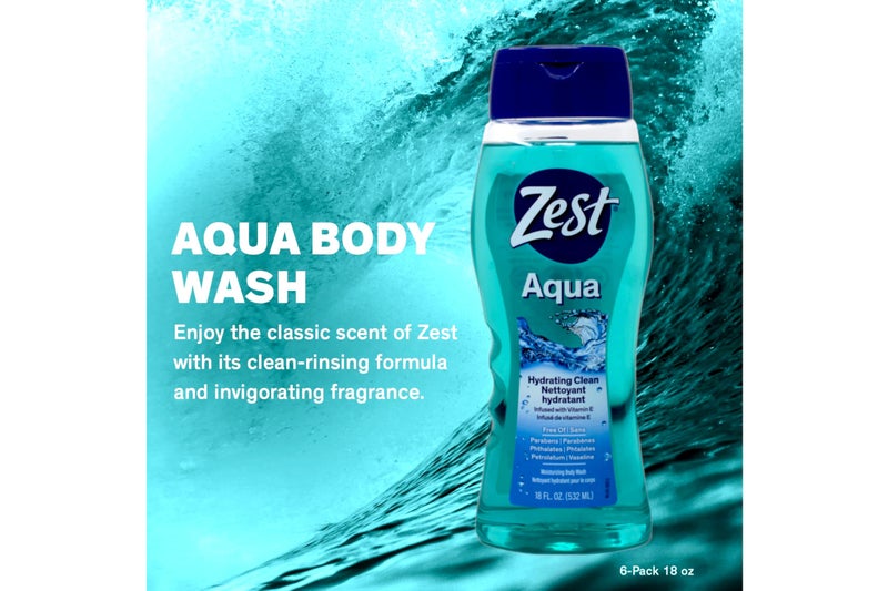 Zest Body Wash, Aqua, 18 Ounce, 2 Pack - Image 5
