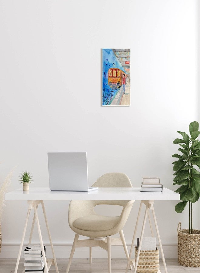 Stupell Industries Underwater Aquarium Subway Train Wood Wall Art, Design by Sebastian Grafmann - Image 2