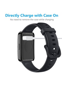 O Ozone [عبوة من قطعتين] غطاء حماية لهاتف Huawei Band 8 | Huawei Band 9، جراب TPU مع واقي شاشة وإطار ممتص للصدمات بشاشة كاملة - وردي وردي/ شفاف  - Image 3