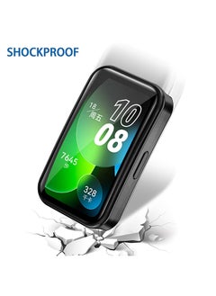 O Ozone [عبوة من قطعتين] غطاء حماية لهاتف Huawei Band 8 | Huawei Band 9، جراب TPU مع واقي شاشة وإطار ممتص للصدمات بشاشة كاملة - وردي وردي/ شفاف  - Image 2