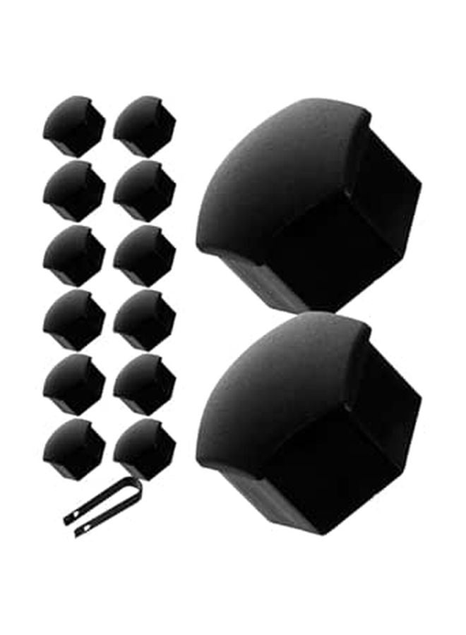 Matte Black Wheel Lug Nut Covers Set Of 20 With Removal Tool For Rust Protection - Image 1