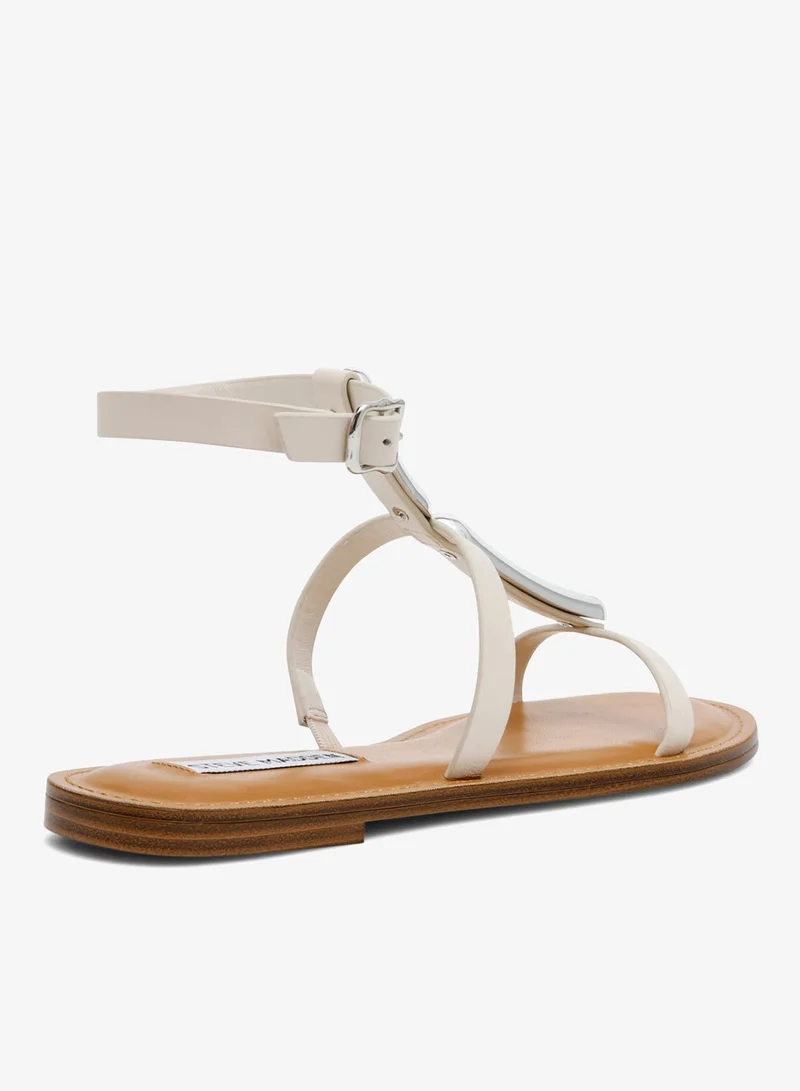 STEVE MADDEN Steve madden alma women's bone leather flat sandals